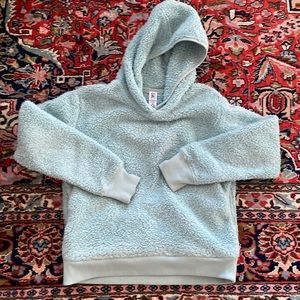 Athleta sea green Sherpa hoodie size 8-10